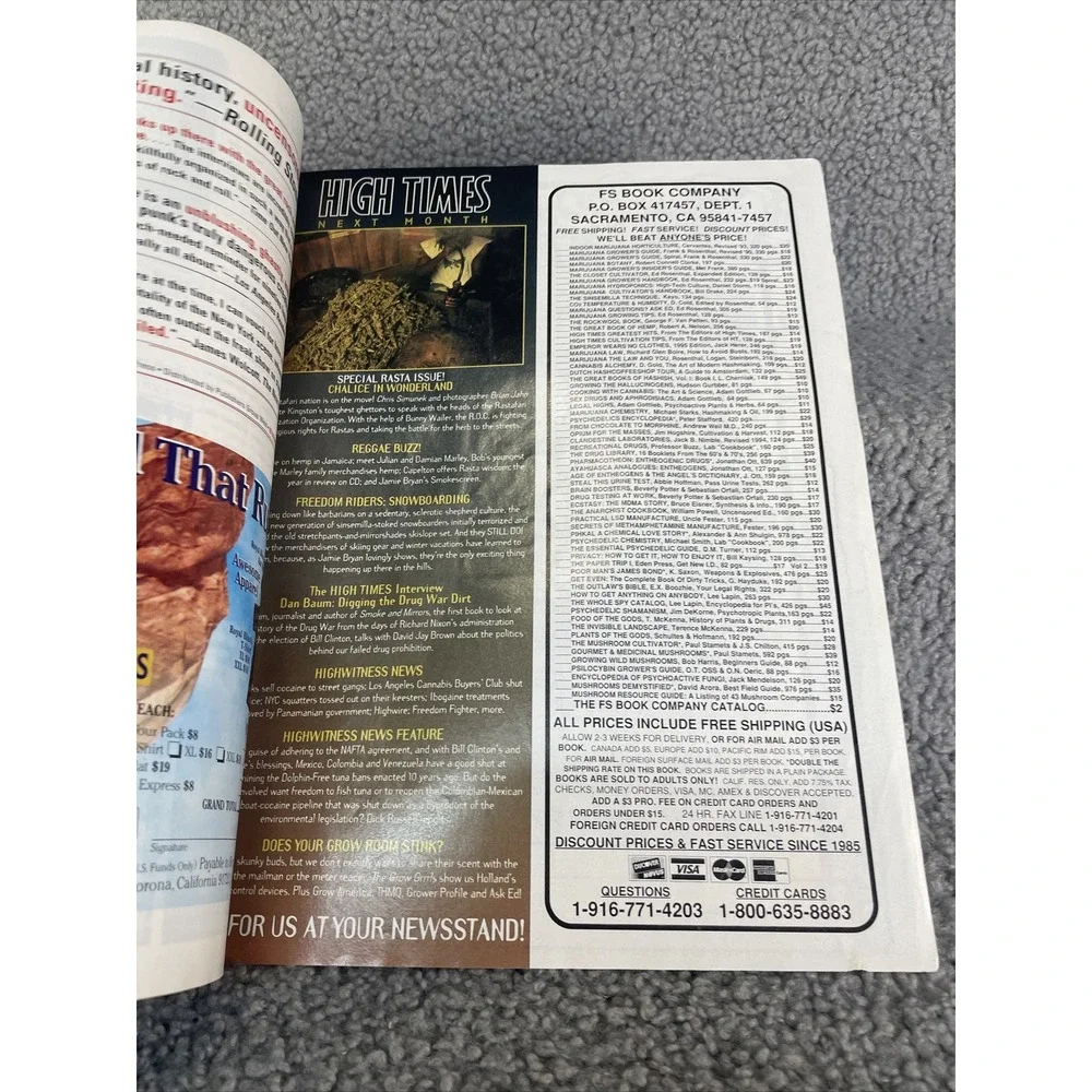 High Times Magazine * December 1996 * Canada Seed Company - Mexican Drug War‎